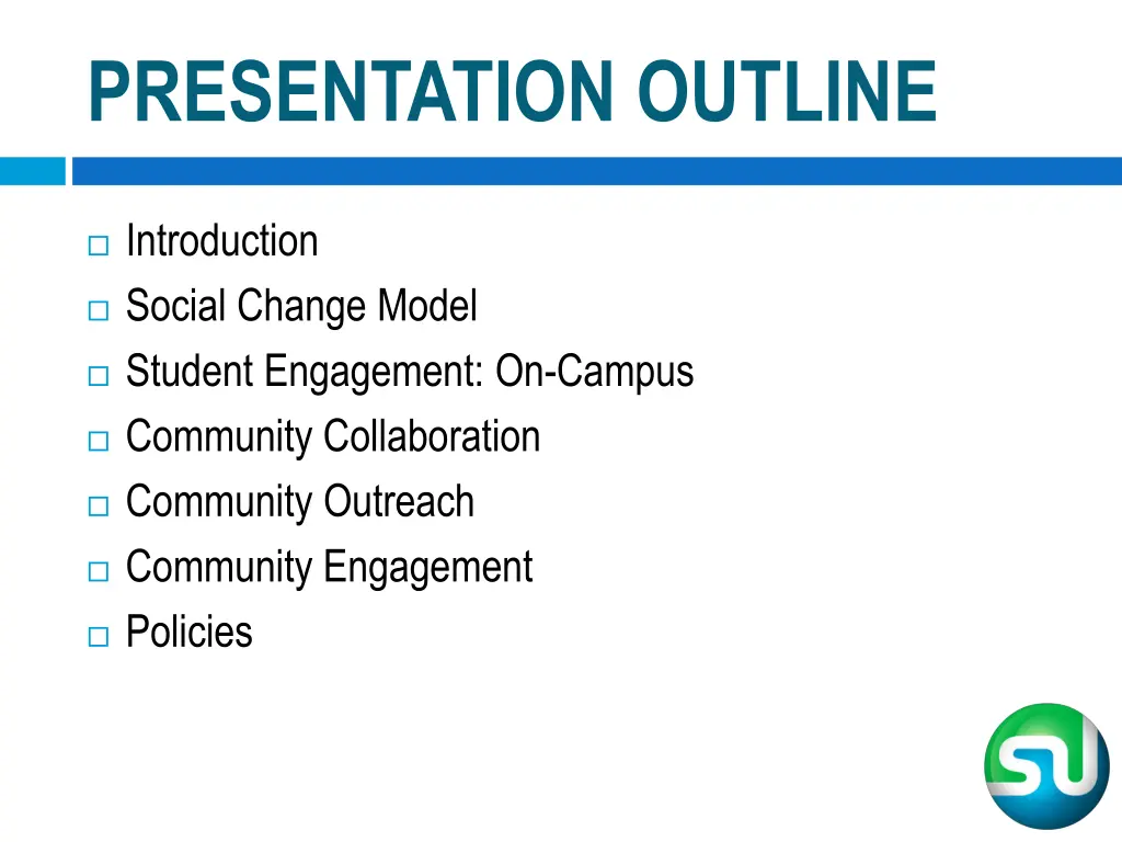 presentation outline