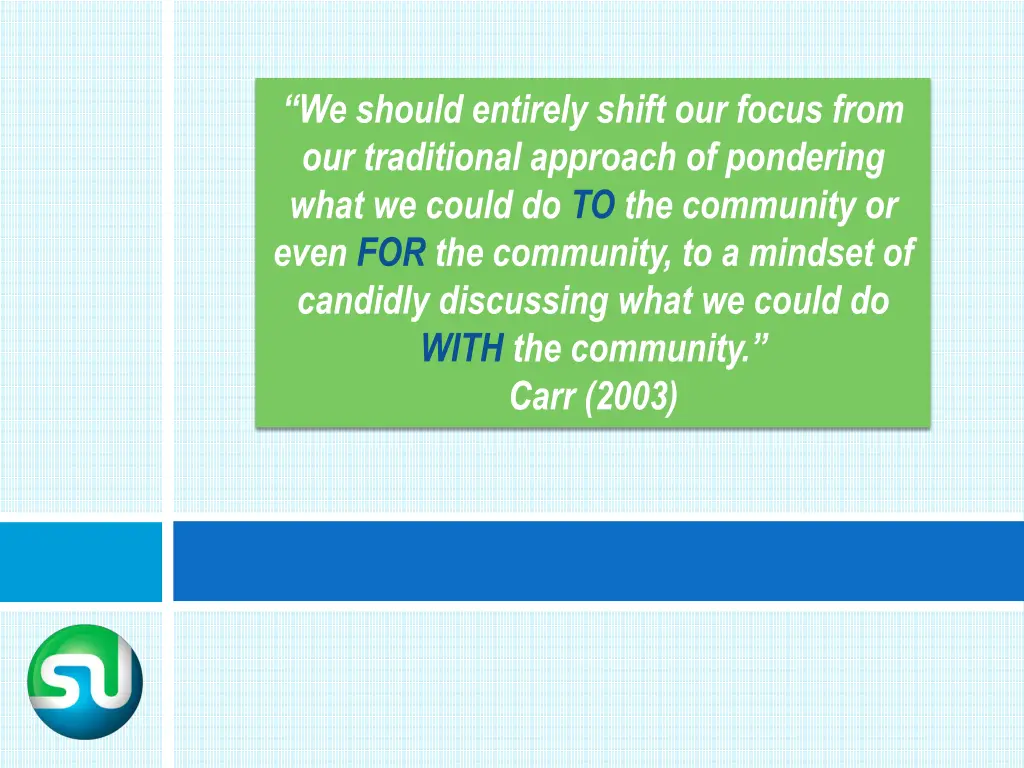 we should entirely shift our focus from