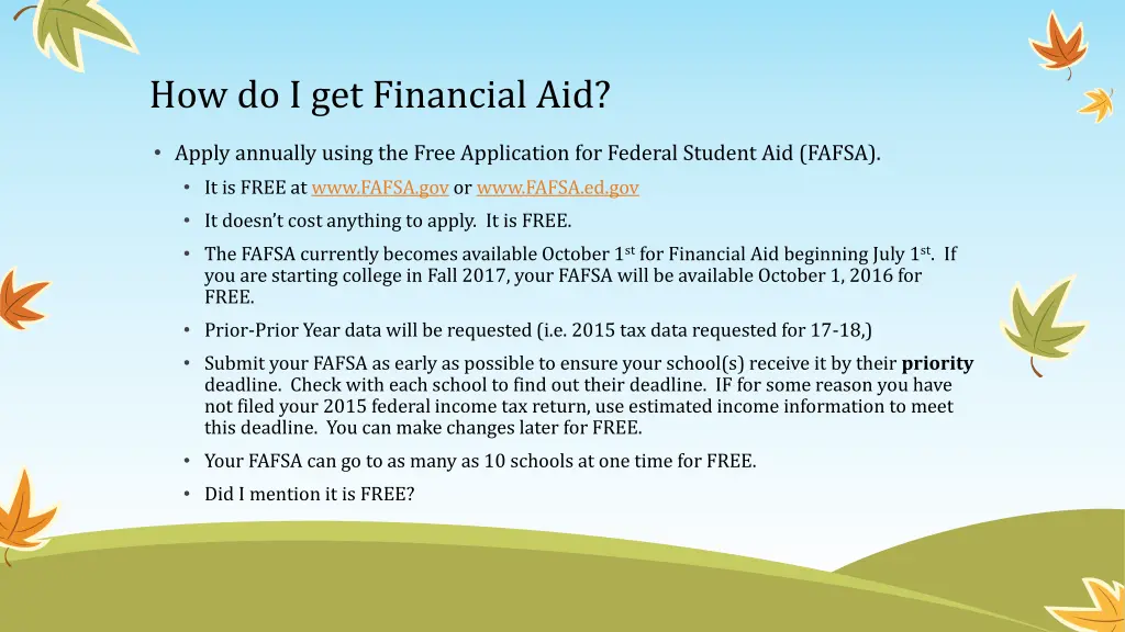 how do i get financial aid
