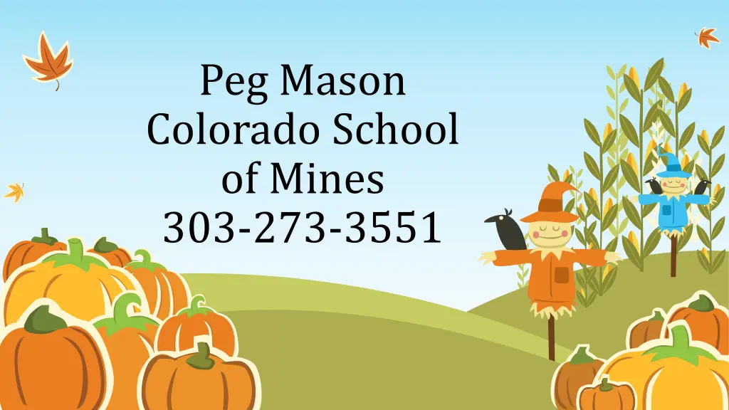 peg mason colorado school of mines 303 273 3551