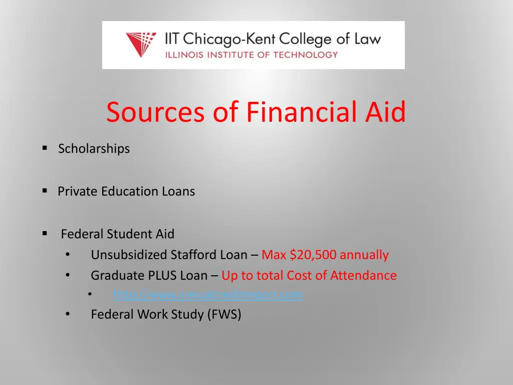 sources of financial aid
