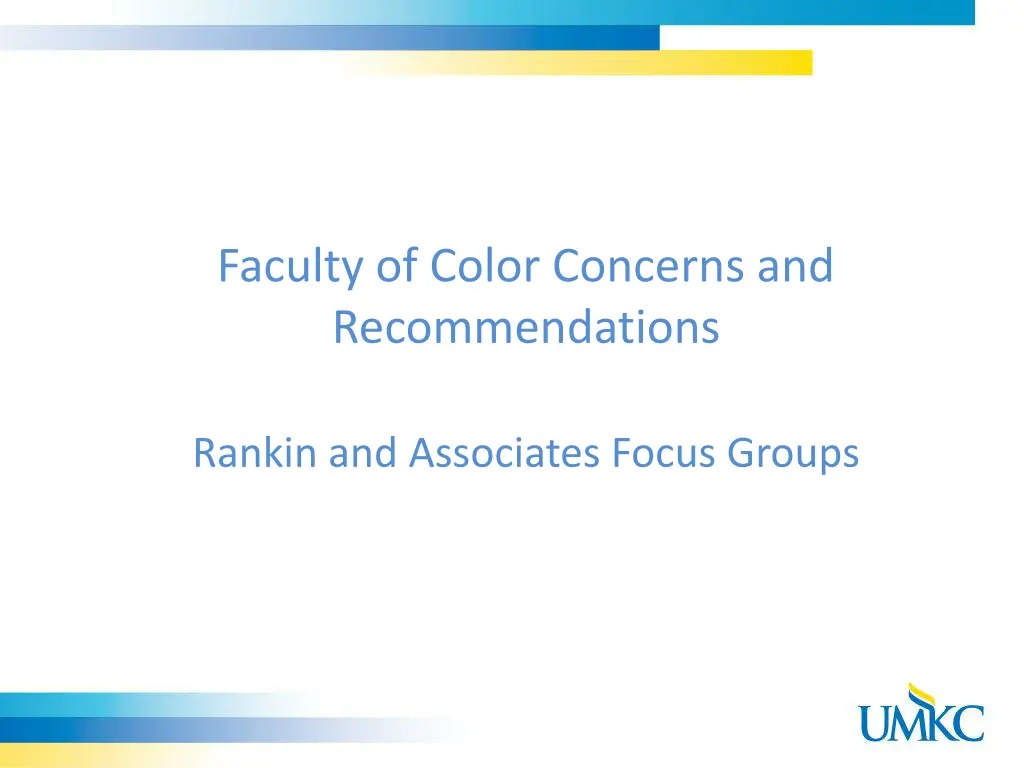faculty of color concerns and recommendations