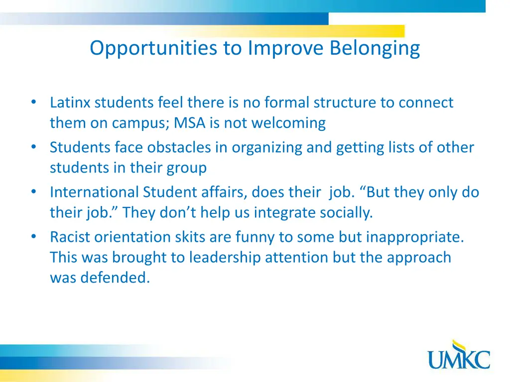 opportunities to improve belonging 1