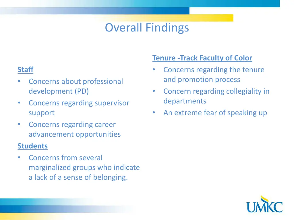 overall findings