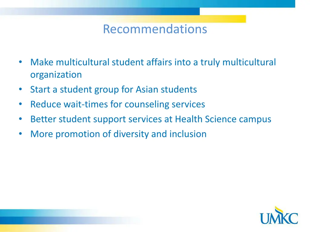 recommendations 1