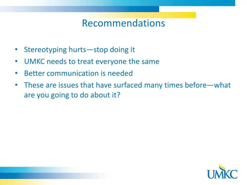 recommendations