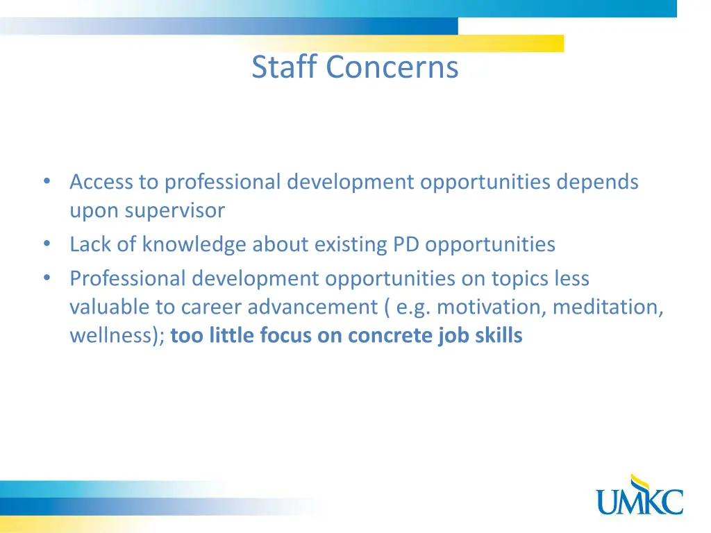 staff concerns