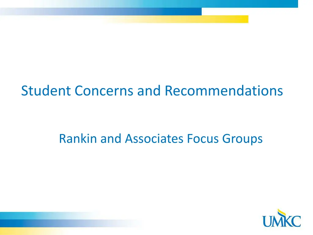 student concerns and recommendations