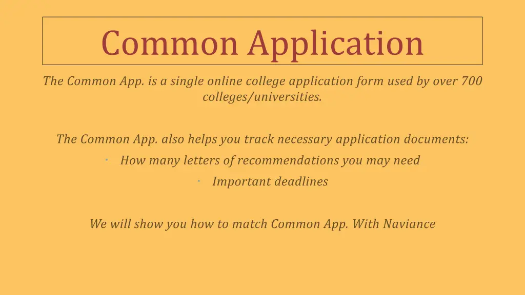 common application
