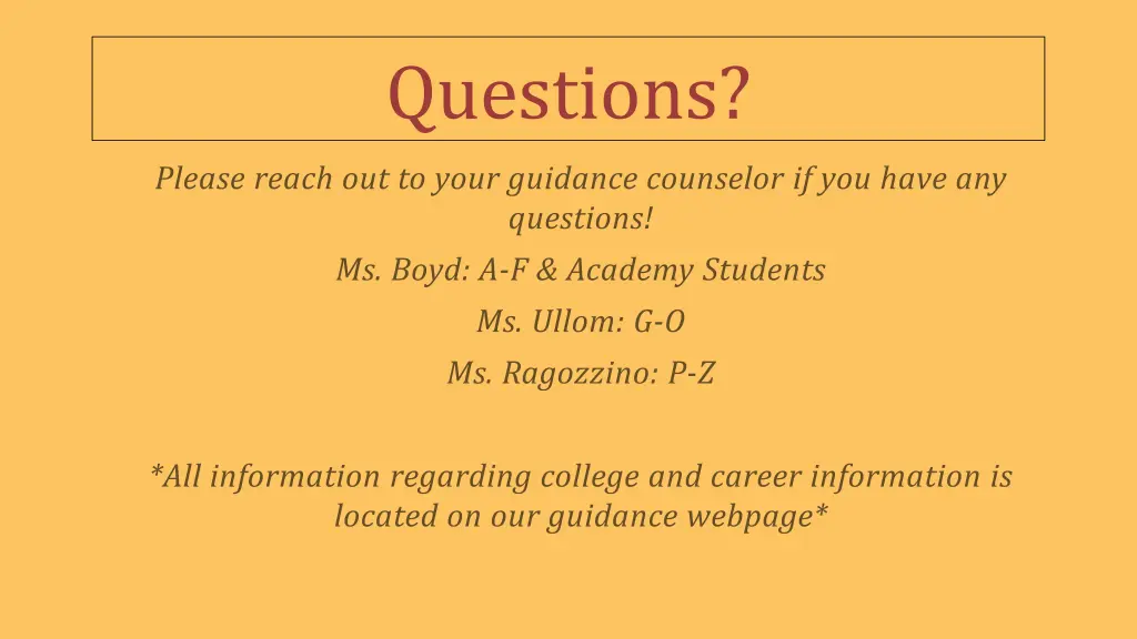questions