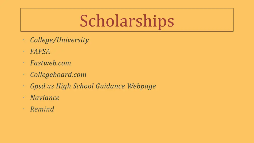 scholarships