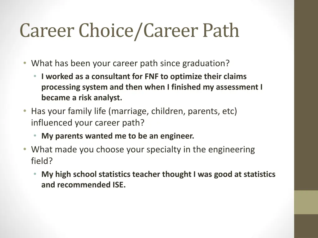 career choice career path