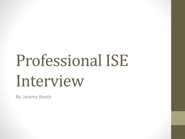 professional ise interview