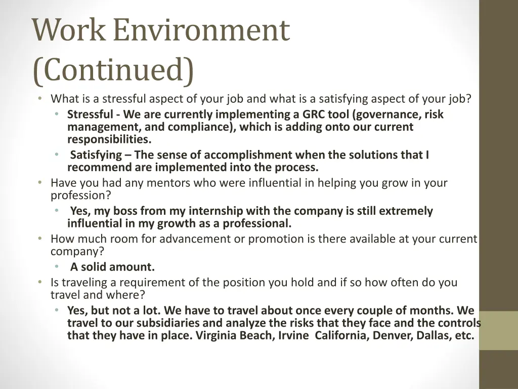 work environment continued what is a stressful