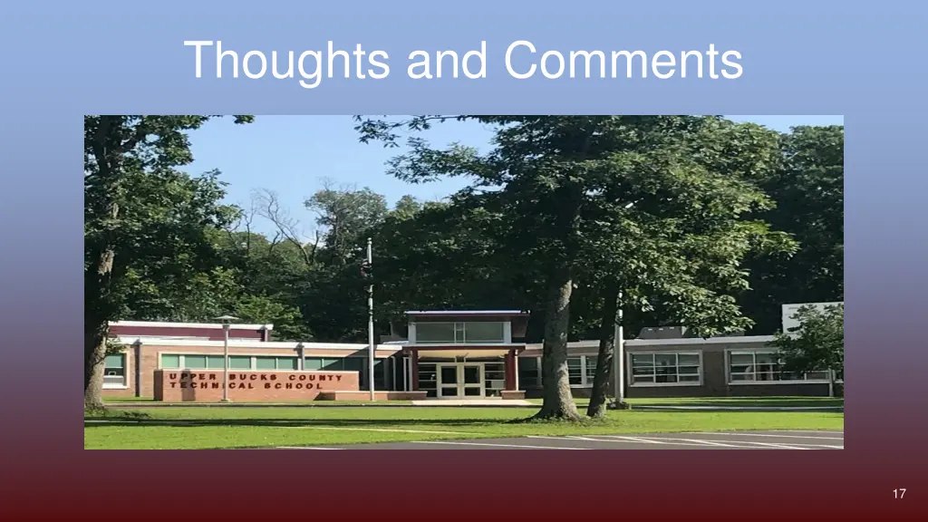 thoughts and comments