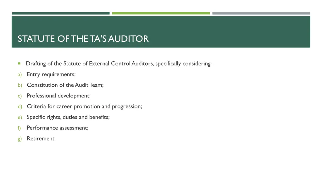 statute of the ta s auditor
