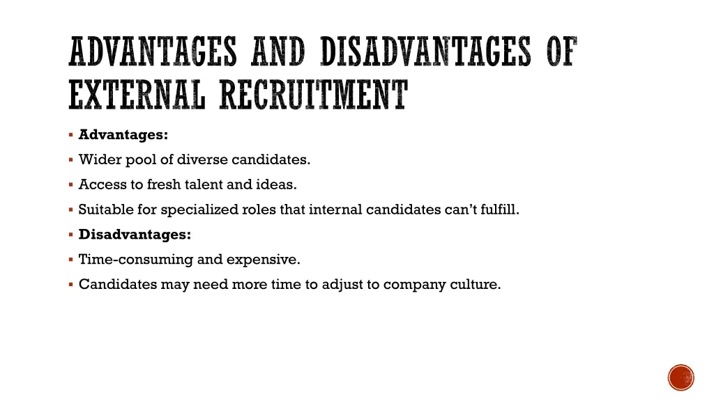 advantages and disadvantages of external