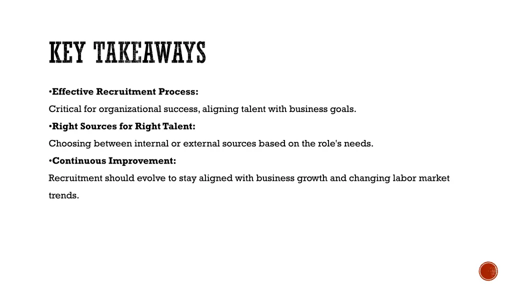 key takeaways