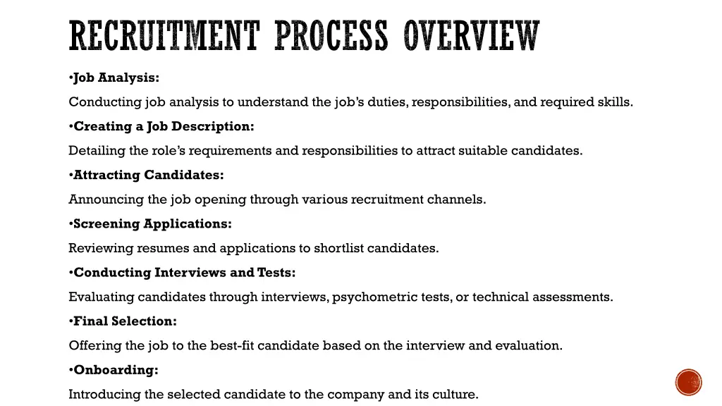recruitment process overview