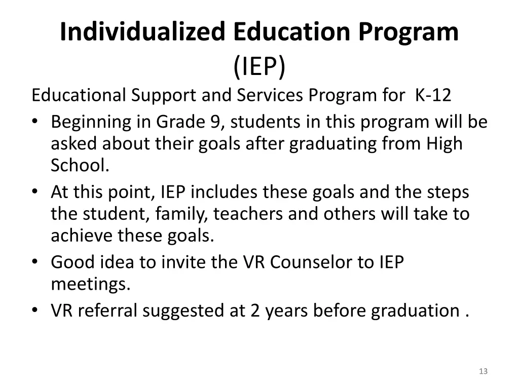 individualized education program iep educational
