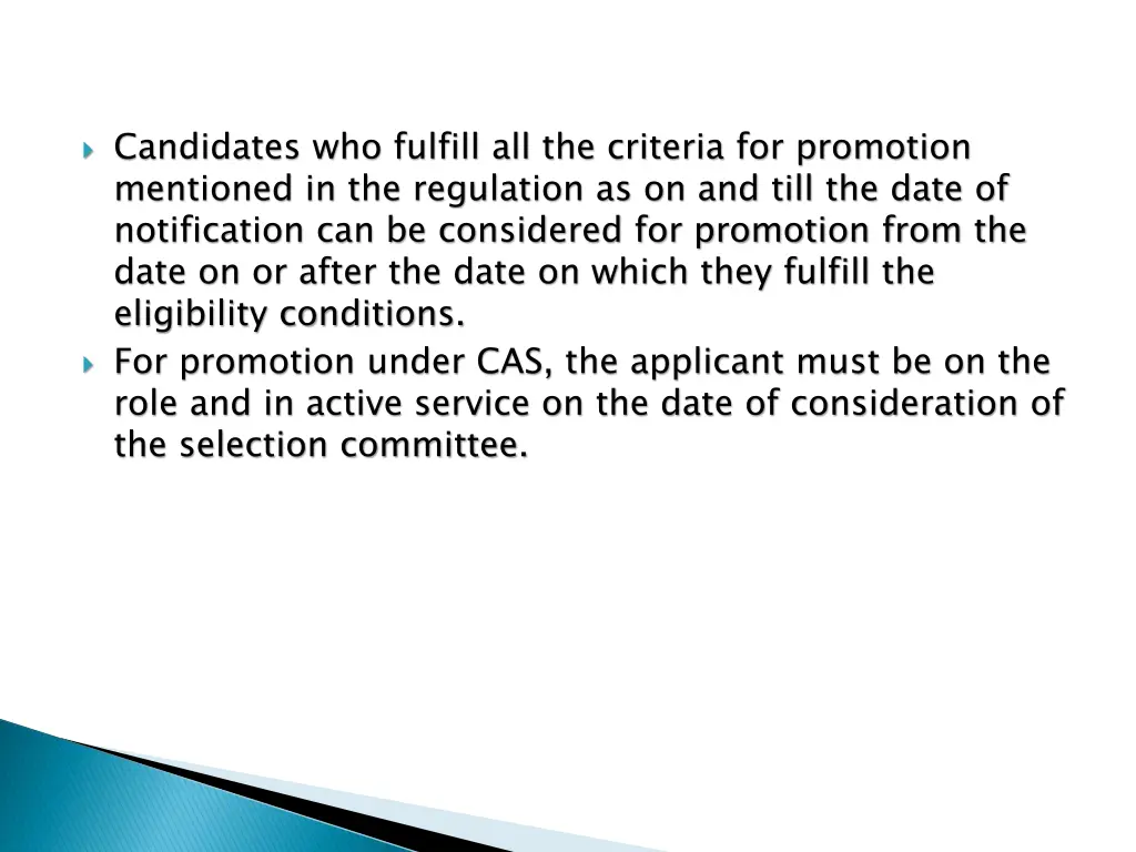 candidates who fulfill all the criteria
