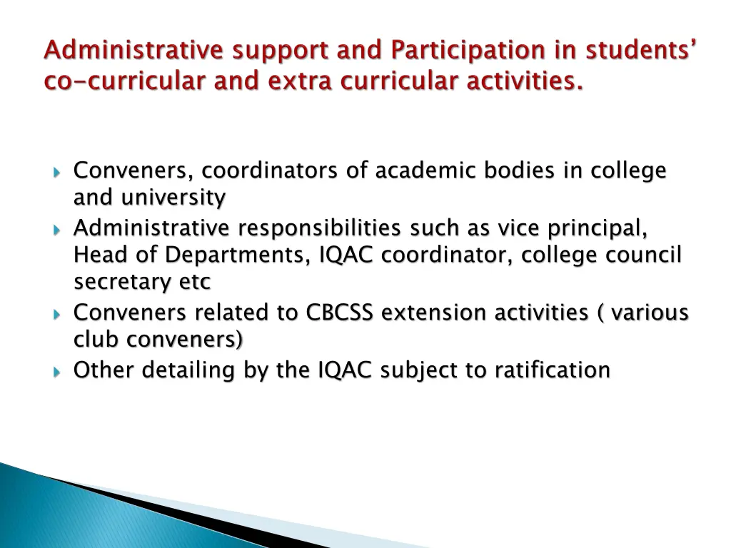 conveners coordinators of academic bodies