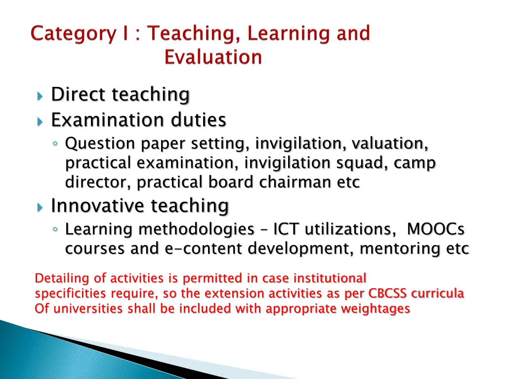 direct teaching examination duties question paper