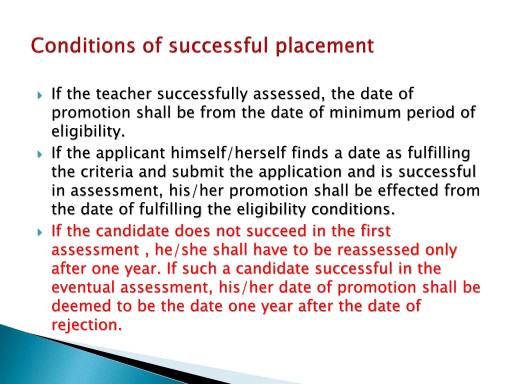 if the teacher successfully assessed the date