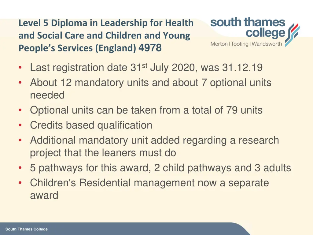 level 5 diploma in leadership for health