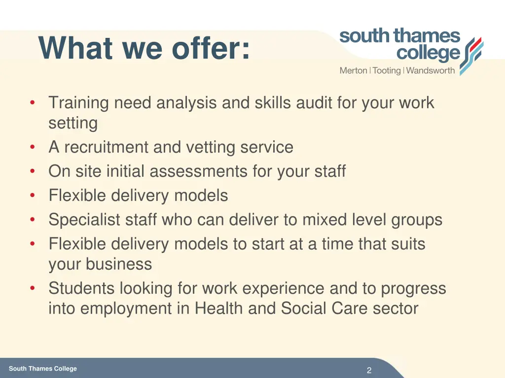 what we offer