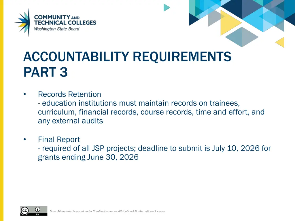 accountability requirements part 3
