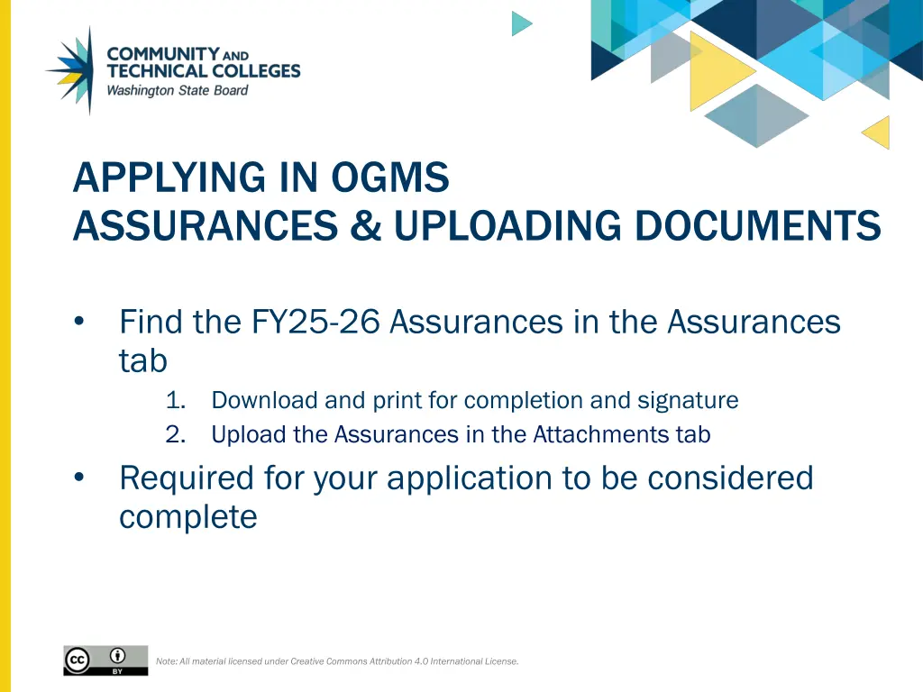 applying in ogms assurances uploading documents