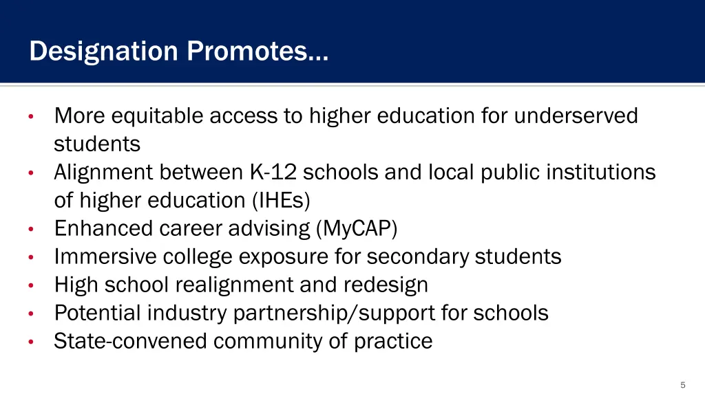 designation promotes