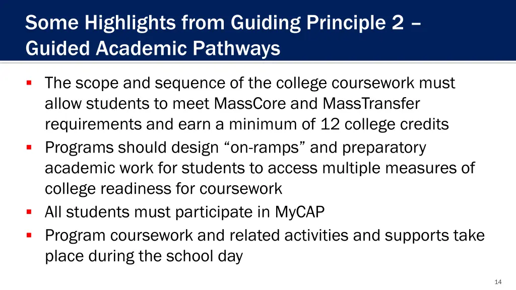 some highlights from guiding principle 2 guided