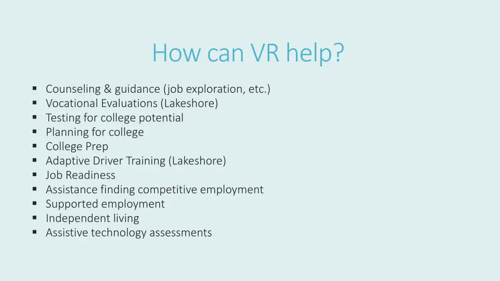 how can vr help