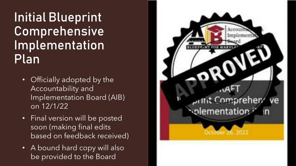 initial blueprint comprehensive implementation