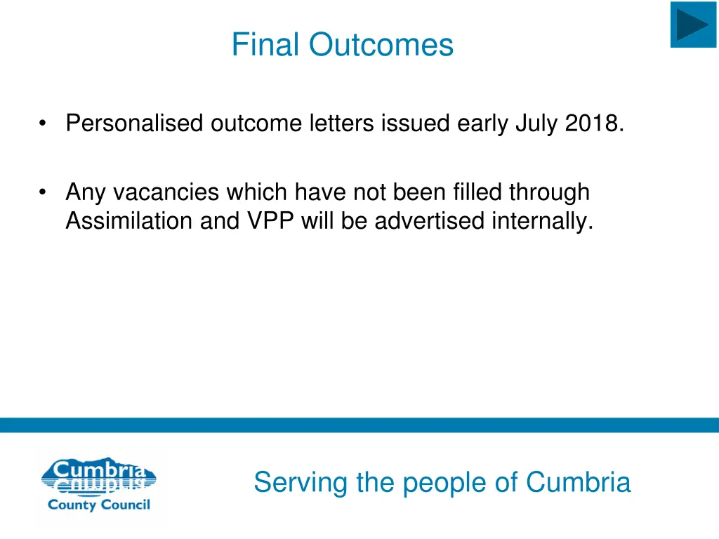 final outcomes