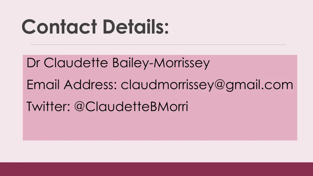 contact details