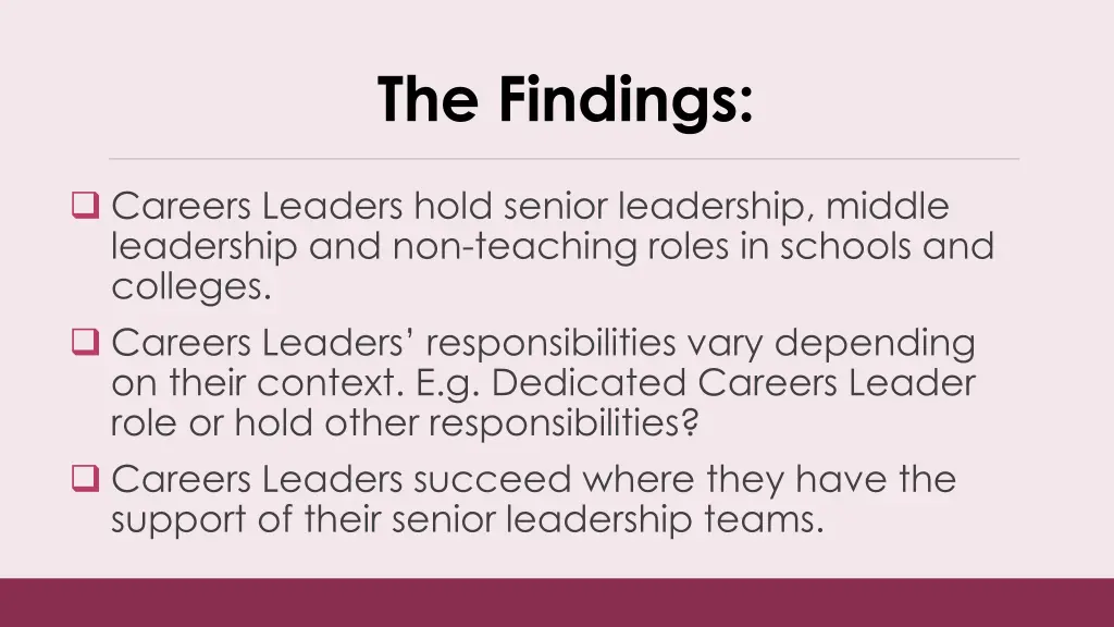 the findings