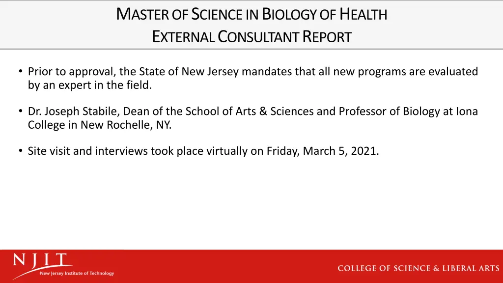 m aster of s cience in b iology of h ealth 2