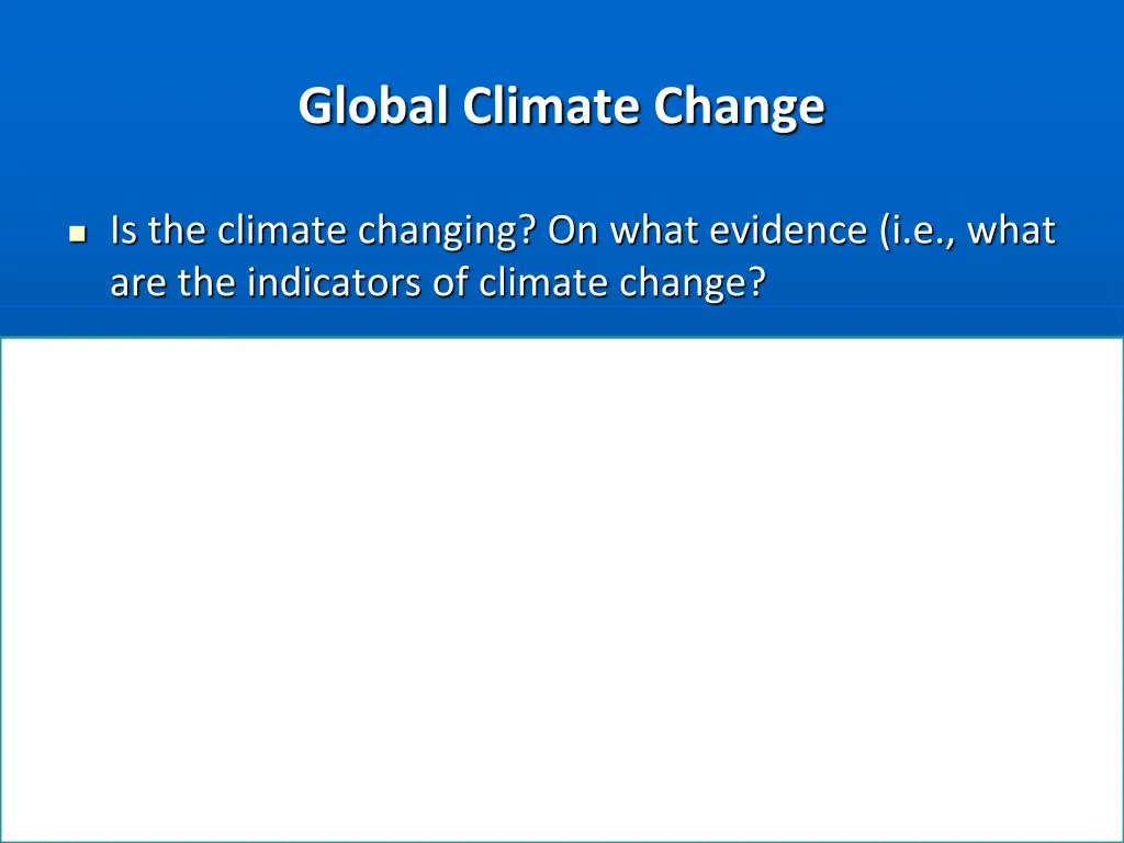 global climate change