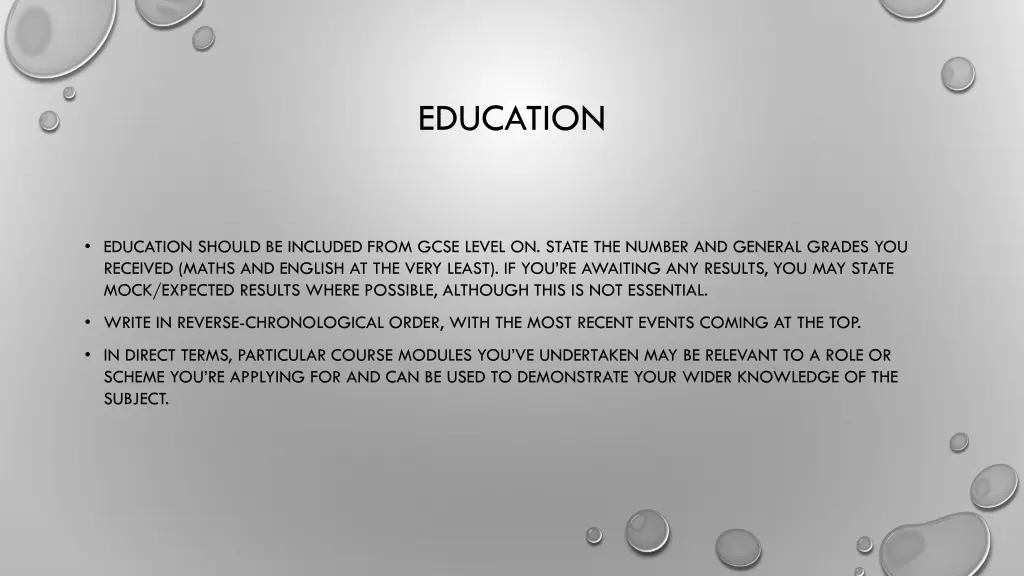 education