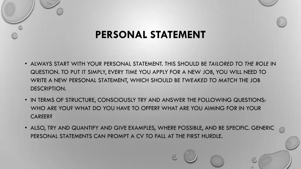 personal statement