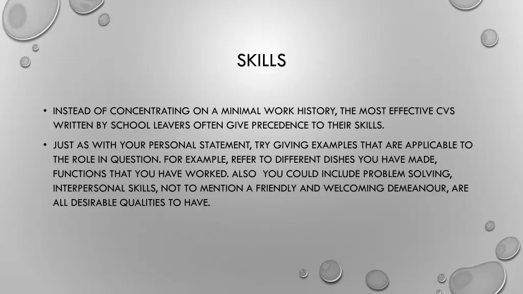 skills