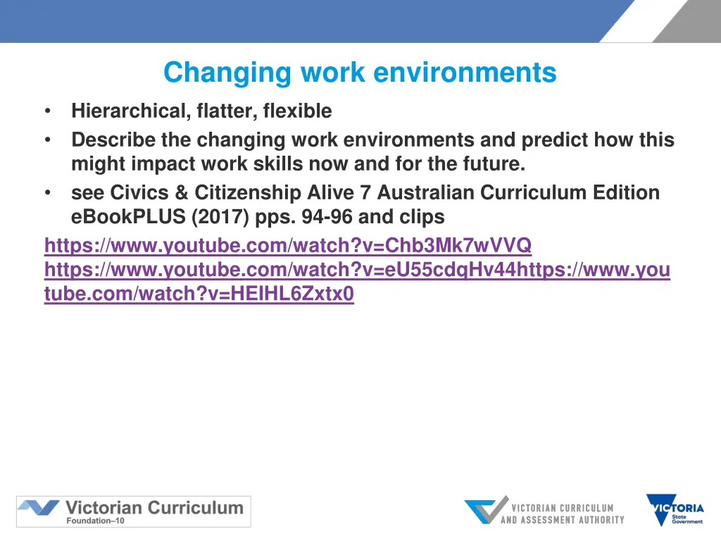 changing work environments
