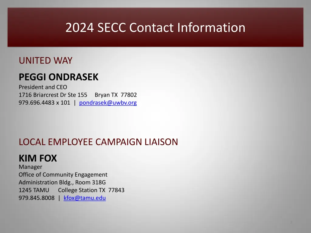 2024 secc contact information