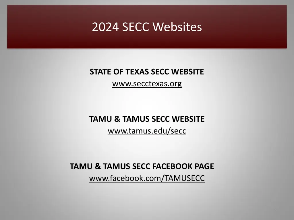 2024 secc websites