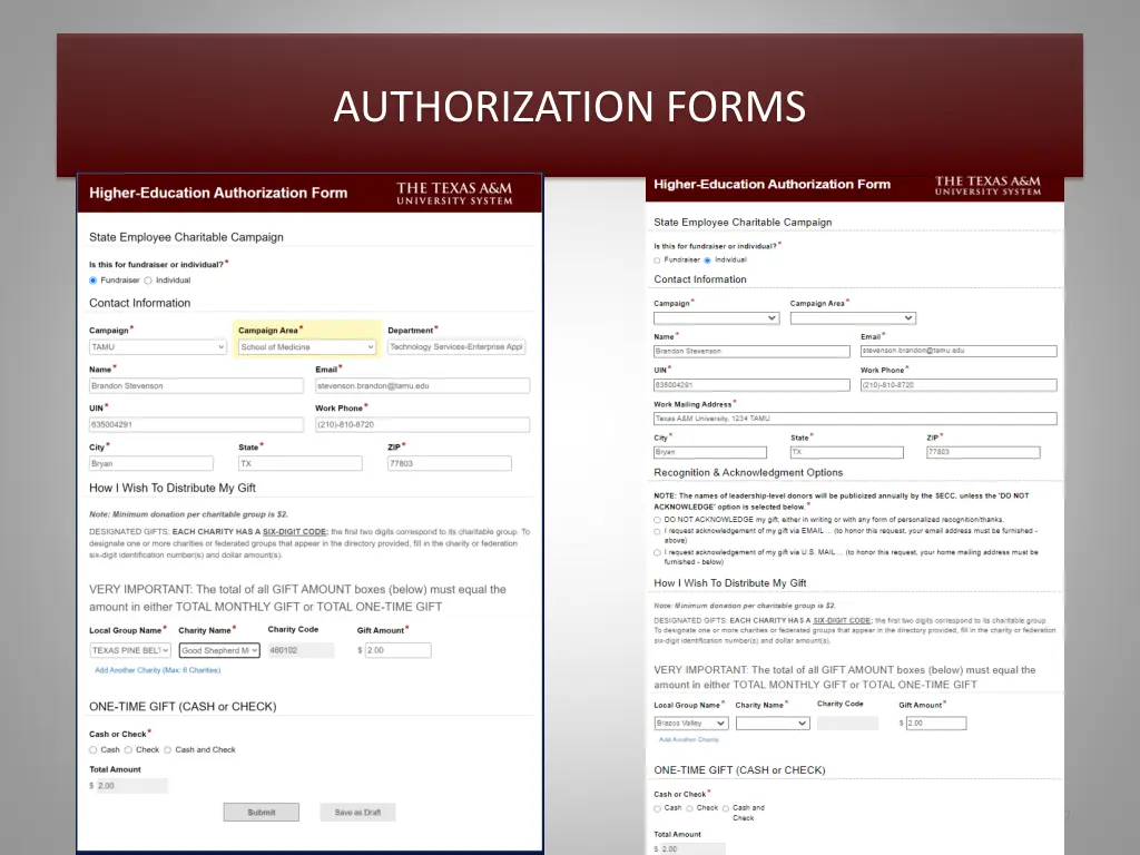 authorization forms