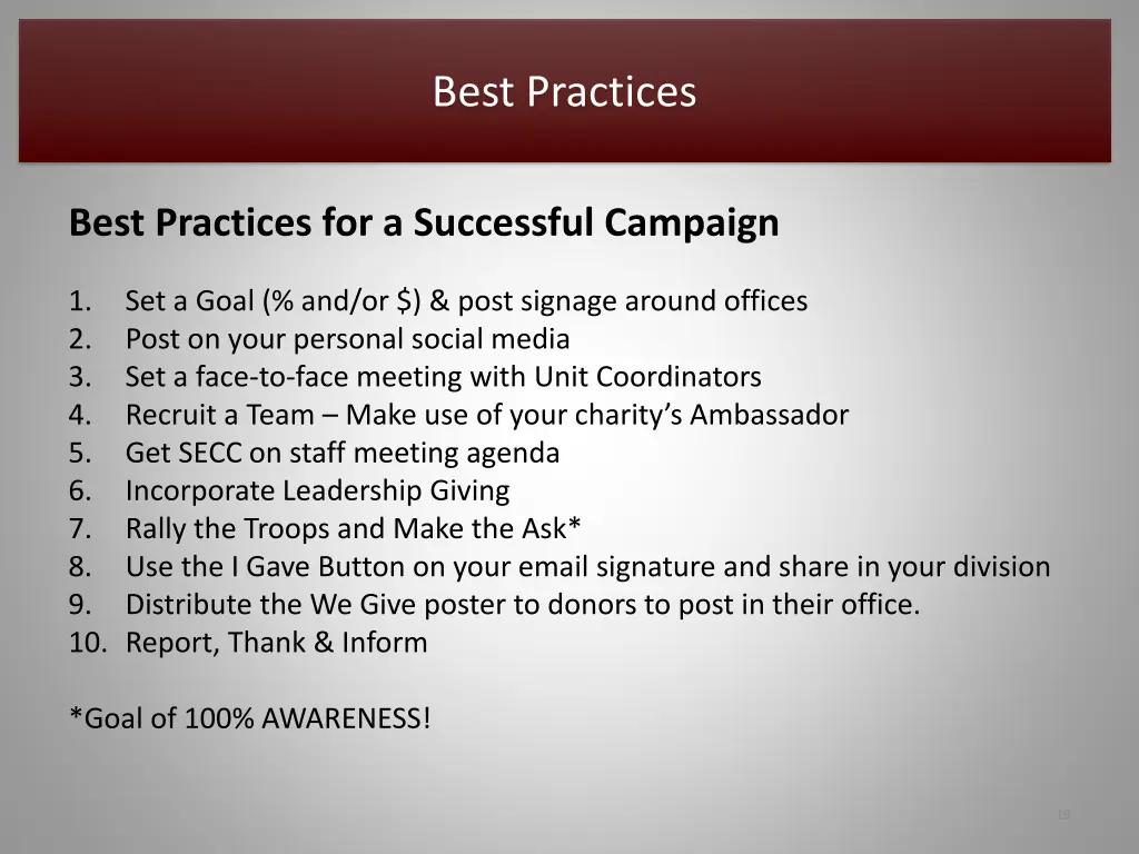 best practices