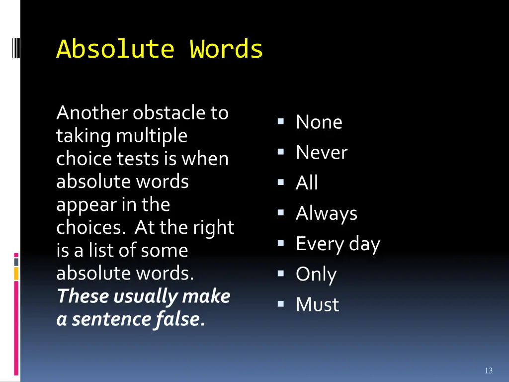 absolute words